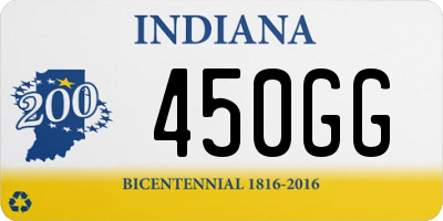 IN license plate 450GG