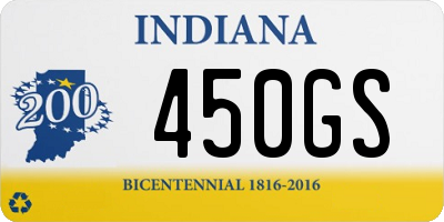 IN license plate 450GS