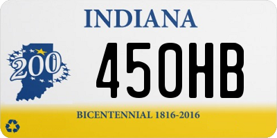 IN license plate 450HB