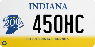 IN license plate 450HC