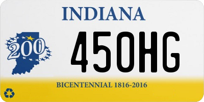 IN license plate 450HG