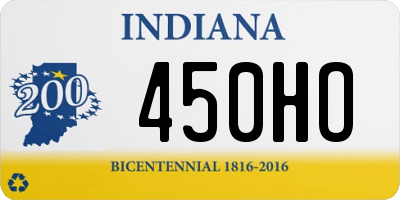 IN license plate 450HO