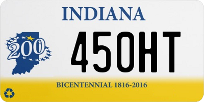 IN license plate 450HT