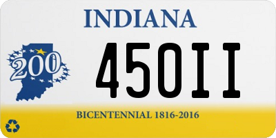 IN license plate 450II