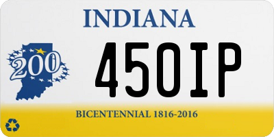 IN license plate 450IP