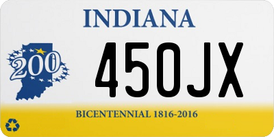 IN license plate 450JX