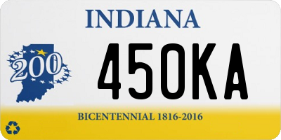 IN license plate 450KA