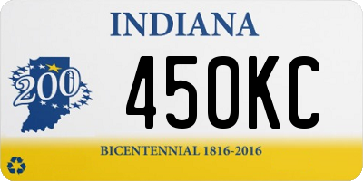 IN license plate 450KC