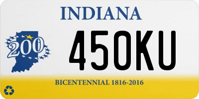 IN license plate 450KU