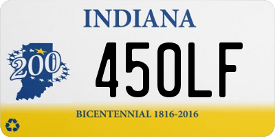 IN license plate 450LF