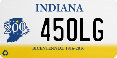 IN license plate 450LG