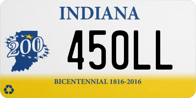 IN license plate 450LL