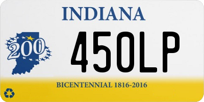 IN license plate 450LP