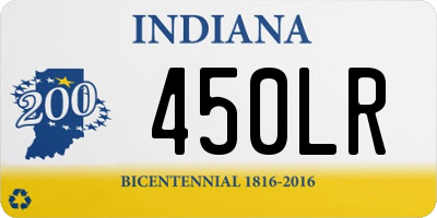 IN license plate 450LR