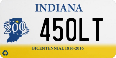 IN license plate 450LT