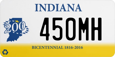 IN license plate 450MH