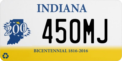 IN license plate 450MJ