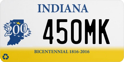 IN license plate 450MK