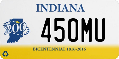 IN license plate 450MU