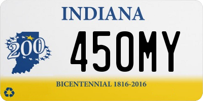 IN license plate 450MY