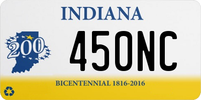 IN license plate 450NC