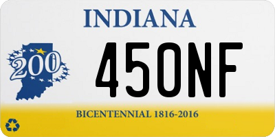 IN license plate 450NF