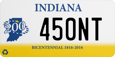 IN license plate 450NT