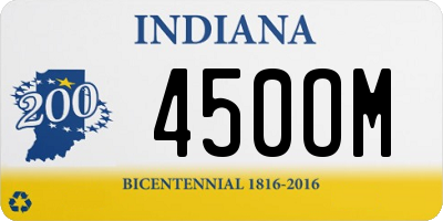 IN license plate 450OM