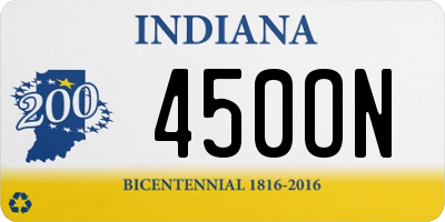 IN license plate 450ON