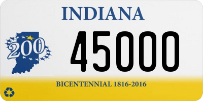 IN license plate 450OO