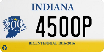 IN license plate 450OP