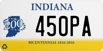 IN license plate 450PA