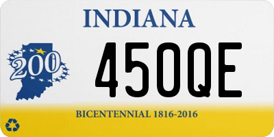 IN license plate 450QE