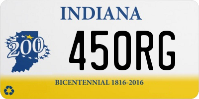 IN license plate 450RG