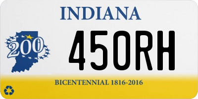 IN license plate 450RH