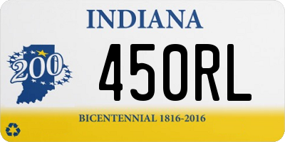 IN license plate 450RL