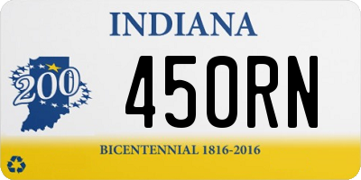 IN license plate 450RN