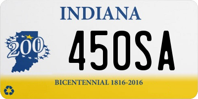 IN license plate 450SA