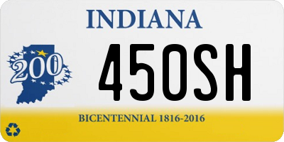 IN license plate 450SH