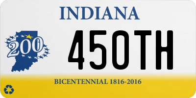 IN license plate 450TH