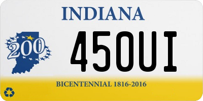 IN license plate 450UI