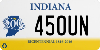 IN license plate 450UN