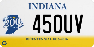 IN license plate 450UV