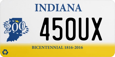 IN license plate 450UX