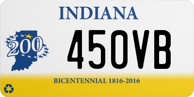 IN license plate 450VB