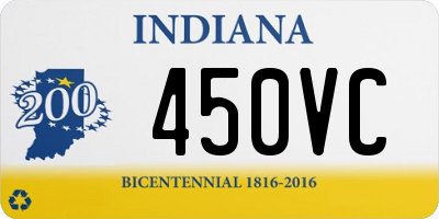 IN license plate 450VC