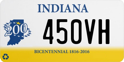 IN license plate 450VH