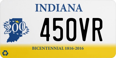 IN license plate 450VR