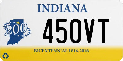 IN license plate 450VT