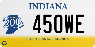 IN license plate 450WE